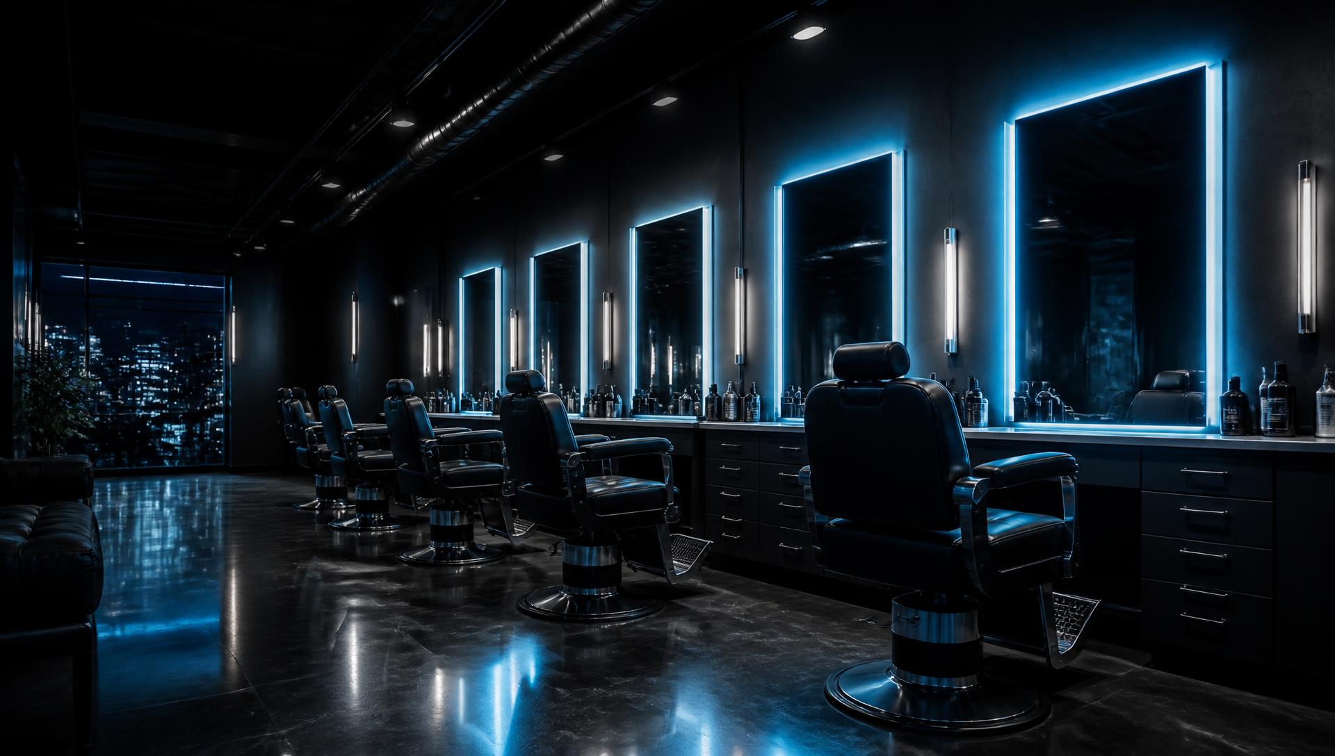 Ambiente da Snows Barbearia